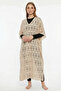 Remsa Tesettür over Swimsuit Design Single Kaftan Pareo Rdp26 Light Beige - 4