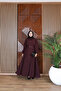 Belted Balloon Sleeve Shirt Collar Dress