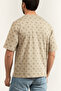 Ovidio Men's Active Oversize Fit Crew Neck T-Shirt Beige - 4