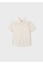 Boy's Short Sleeve Linen Shirt Orange - 4