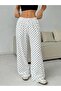 Women's Polka Dot Patterned Wide Leg Pants Comfortable Fit Palazzo - 3