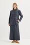 Striped Britli Tensel Shirt Pants Set Dark Navy Blue