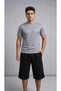 Men's Gray Sports Honeycomb Fabric Sweat-Absorbent Flexible T-Shirt