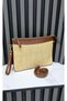 Unisex Straw Zipper Lined Long Strap Handbag Tablet Bag Portfolio Bag - 7