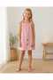 Girl's Butterfly Embroidered Summer Muslin Dress - 2