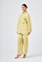 Women's Stone Detailed Zippered Double Suit Set Yellow 31369 - 2