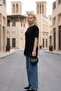 Asymmetric Long Blouse with Lace Detail - 7