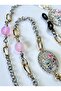 Glasses Chain Light Effect Silver Color with Natural Stones - 3