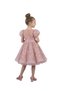 - Pink Sequin Floral Lace Party Dress - 2Y to 12Y - 3