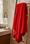 100% Cotton Red Beach Towel Transforming into Beach Bag - 3