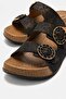 Double Buckle Women's Slippers Black - 3