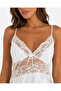 Women's White Satin Lace Nightgown and Robe Set with Thin Straps, 2-Piece Dowry Set - 4