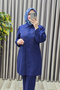Women's Clothing Large Size Floral Pearl Beaded Crepe Fabric Double Set - 7