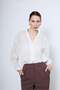 Women's Transparent Oversized Shirt Loose Flowing Summer Long Sleeve Shirt - 4