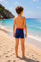 Boys' Swim Trunks Uv Filter Lined Quick Dry Beach and Pool Shorts Navy Red 3-12 Years - 3