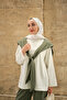 Women's Shoulder Scarf Detailed Suit Green - 2