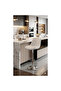 Adjustable Bar Stool Pu Leather With Back Rest Beautiful Design High Chair Counter Chair Kitchen Chair (White)