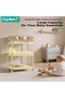 2-in-1 Baby Diaper Cart & Nursery Organizer, 3-Tier Mobile Utility Cart, Detachable Diaper Caddy Organizer, Metal Rolling Trolley Cart, Large Storage for Baby Essentials - 3