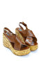 Mnrs 1009 Cross-Strapped Wedge Heeled Adjustable Sandals