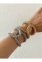 Knitted Textured Adjustable Cross Design Steel Fashion Trend Women's Bracelet