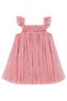 Chiffon Floral Appliqué Dress for 2-5 Years - Pink - 2