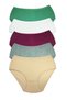 5 Pieces Women's High Waist Ribbed Bato Panties S045