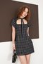 Premium Quality Polka Dot Halter Neck Short Sleeve Dress