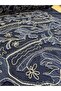 Special Design Denim Laser-Cut Mesh Fabric - Denim Fabric with Fringed Embroidery Detail (130 cm) - 2