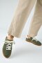 Barbella 2 Women's Genuine Leather Three Separate Alternative Laces Khaki-Ecru Sneakers - 2