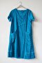 Light Blue Pool Collar Short Sleeve Pocketed Lined Embroidered Washable Casual Cotton Woven Dress 105 52 - 5
