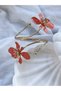 Adjustable Shiny Enamel Floral Design Trendy Women's Bracelet And/Or Bangle - 7
