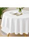 180 cm Round Fiber Lined Wipeable Oilcloth Tablecloth