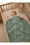 Nile Green Color 4 Layer Muslin Ruffle Baby Blanket (100X100) - 3