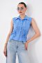 Women's Sleeveless Shirt with Gathered Front Detail 260494 - - 4