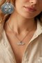 Women's 316L Real Steel Angel Wing Infinity Heart Pendant with Zircon Stone, Stainless, Non-Fading, Non-Tarnish