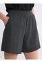 Vizyon New Season Elastic Waist Textured Women's Shorts - 3