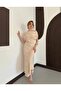 Women's Dress Asymmetrical Cut One Shoulder Draped Midi Length Dress