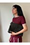 Women's Tweed Fabric Tablet Size Clutch Bag - 5