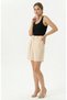 Women's Modal Fabric Pleated High-Waist Bermuda Shorts with Hem Detail / Women’S Pleated High-Waist Bermuda Shorts in Modal Fabric - 6
