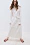 Ecru Naya Draped Long Sleeve T-Shirt - 3