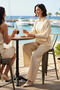 Women's Plus Size Zipper Tunic Wide Leg Pants Set Long Sleeve Shirt Collar Casual Daily - 3