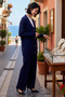 Women's Plus Size V-Neck Pearl Button Long Sleeve Knitwear Cardigan Wide Leg Pants Set Casual - 2