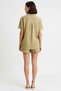 Women's Striped Venice Woven Beach Shirt Shorts Set Linen Blend Short Sleeve Casual Comfortable Modern - 5