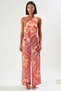 Women's Plus Size Halter Neck Sleeveless Shawl Pattern Satin Woven Beach Set Tube Leg Long Length Casual - 4