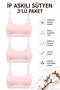 Women's Strap Padded Bra 3-Pack Cotton Flexible Comfortable Bralette Sports Bra