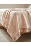 Pink Striped 4 Layer Muslin 100% Cotton Double Bedspread/Bed Throw 240X260 cm King Size - 2