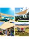 Rectangle Sun Shade Sail, 90% UV Block HDPE Canopy, Breathable Waterproof Awning for Patio, Garden, Pool, Beige - 3