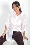 Women's Brode Patterned Italian Silk Tunic Shirt