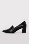 Genuine Leather Women's Thick Heeled Shoes 314Za1066 - 2