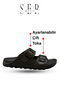 Women's Slippers – Flexible Anatomical Sole, Adjustable Double Buckle Women's Slippers, Black